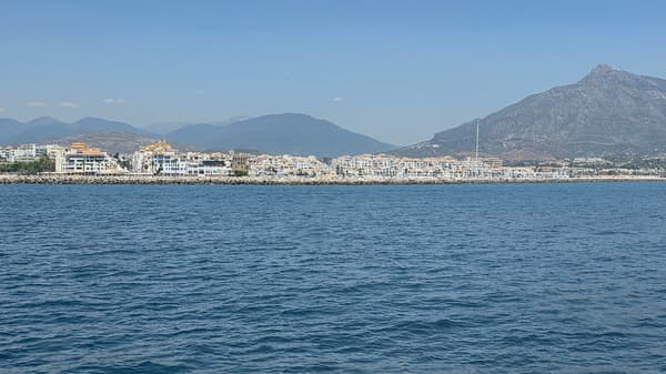 Marbella seafront and Sierra Blanca