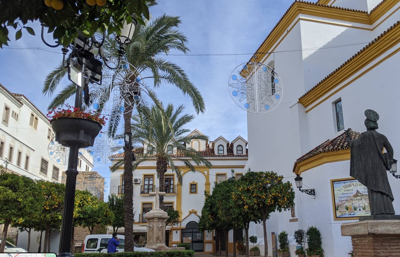 Whitewashed street in Old Town Marbella Casco Antiguo
